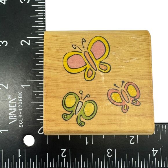 Butterflies Wood Mounted Rubber Stamp STPX4008 Canadian Maple Collections - Picture 5 of 5